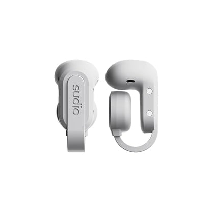 Sudio Audio B3 Open-Ear True Wireless Earbuds – Bluetooth 5.3 Clip-On Headphones with Secure Fit, Sweat-Resistant, Built-in Mic, Long Battery Life, Compatible with iPhone & Android (White) - color: White