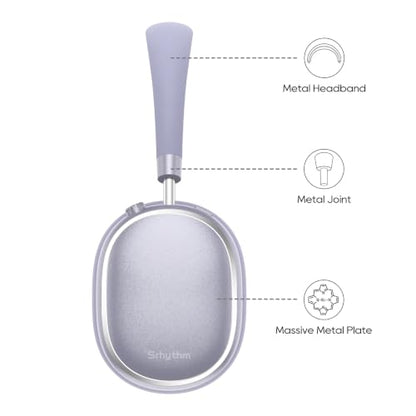 Srhythm NiceComfort 95 Adaptive Noise Cancelling Headphones Wireless | Bluetooth with Spatial Audio,Transparency,ENC,HD Sound,Low Latency for Gaming,Slim Headphones Lightweight - color: Romantic Purple