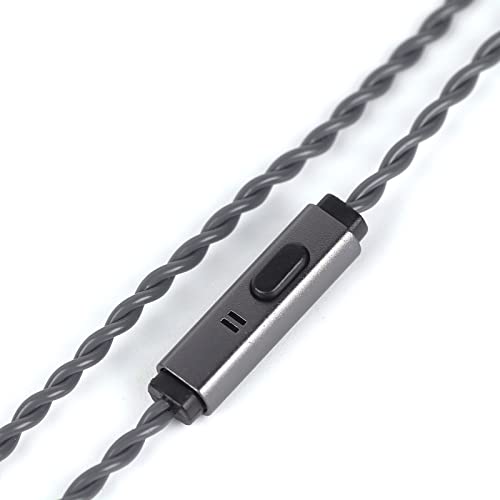 Linsoul Tripowin Grace Silver-Plated OFC in Ear Earphone Cable w/Mic | 1.25m Length, 3.5mm Audio Plug for Audiophile Replacement Cable, MMCX - style: MMCX