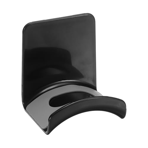 uxcell Headphone Stand, 1 Pcs ABS Headset Holder Adhesive Headphone Holder Hook Mount Headphone Hanger Hook Under Desk for Gaming Headphones Earphones Cables, Black(Wall-Mounted) - color: Black