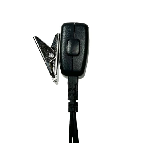 MaximalPower G Shape Hook Radio Earpiece Compatible for Motorola 2 Pin 2 Way Radios - Clip-Ear Earpiece Headset for Models CP200 CLS1110 CLS1410 Two-Way Radios Walkie Talkie (1 Pack)