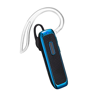 Bluetooth Headset, Wireless Bluetooth Earpiece w/ 18 Hours Playtime and Noise Cancelling Mic,Ultralight Earbud Headphone Hands-Free Calls for iPhone Tablet Samsung Android Cell Phones Truck Driver - color: Blue