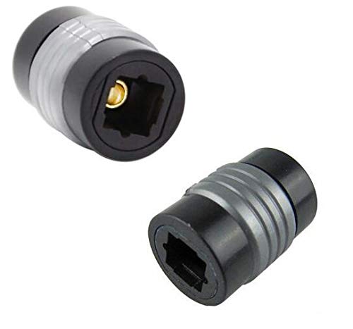 Fiber Optic Cable Extender Female to Female Optical Toslink Digital Audio Extension Cable Coupler Connector Adapter (2 Pack)