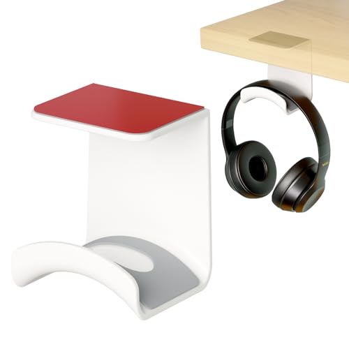Universal Gmae Headphone Stand Under-Desk Headset Hook Adhesive Headphone Hanger for Ear Headphone, Game Accessories(Under Desk White) - color: Under desk White