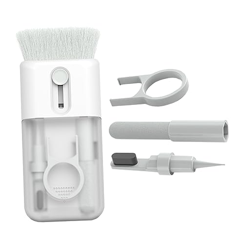 Headphone Cleaning Kit with Keycap Puller, White ABS PC Brush