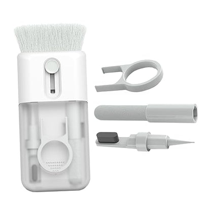 Headphone Cleaning Kit with Keycap Puller, White ABS PC Brush