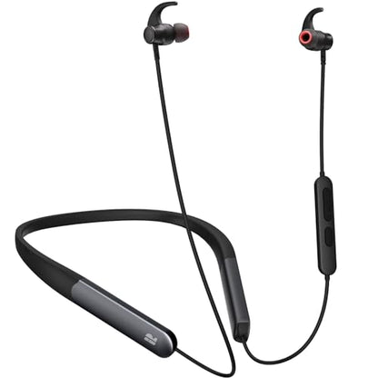 Bluetooth Headphones, 150H Playtime Wireless Bluetooth Earbuds with Earhooks, w/Mic in-Ear Magnetic Neckband Earphone, IPX7 Sweatproof Deep Bass Headset for Home, Traveling, Outdoor, Business Trips - color: Deep Black