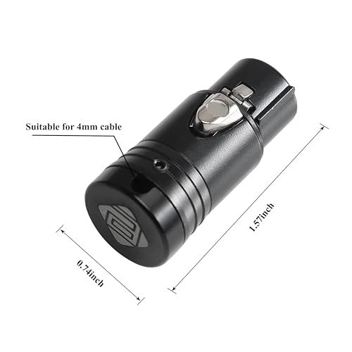MKFAUDIO XLR Female Connector, 3 Pin L 90 Degree Low Profile, 5 Pack | DIY Shallow, Gold Plated, L Right Angle Adjustable, with Wrench for 4MM Microphone Mixer Board Patch Cable Audio - style: Female