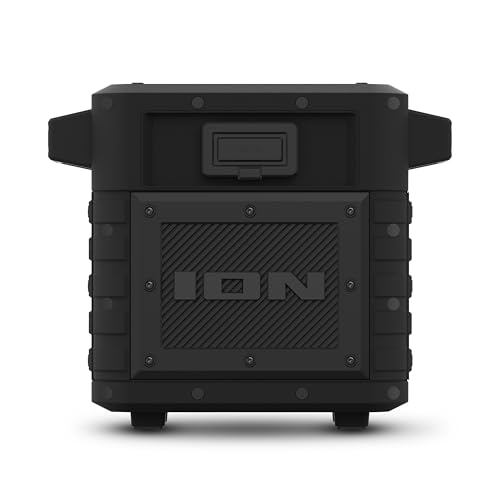 ION Tailgater Classic Portable Bluetooth Outdoor Speaker, Black | Water Resistant, Rechargeable Battery, Radio, USB Charging, Stereo Linking, App Control, for Parties and Outdoor Events - style: Tailgater Classic - Black
