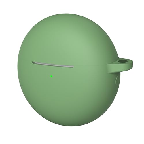 Durability Silicone Protective Cover for Wireless Earbuds with AntiScratch Design with Carrying Hook - color: Matcha Green