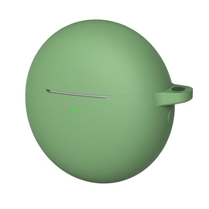 Durability Silicone Protective Cover for Wireless Earbuds with AntiScratch Design with Carrying Hook - color: Matcha Green