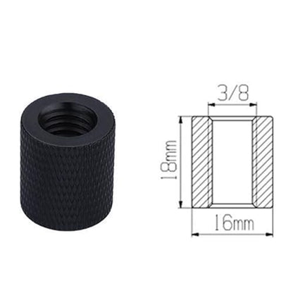 4PCS 3/8 Inch Female to 3/8 Inch Female Tripod Nut Attachment Mounting Nut Articulating Arm Attachment Block Aluminium Barrel Nut Tripod Rig Replacement Part for Camera Tripod Accessory