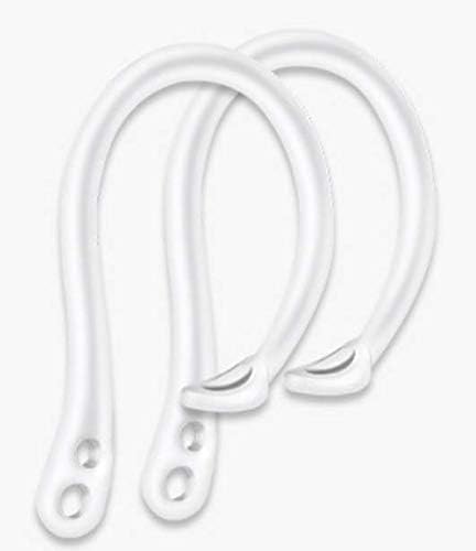 ALXCD Ear Hooks Compatible with AirPods 4 4th Gen, 2 Pair Anti-Slip Soft Rubber Earhook, 2 Pairs Silicon Ear Tips Hook, Compatible with AirPods 4 2+2 Pairs 722 Whtie - color: White