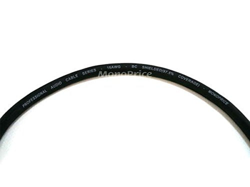 Monoprice XLR Male to XLR Female Cable - Gold Plated, 16AWG, 3 Feet, Black - Premier Series - size: 3ft, style: Premier Series