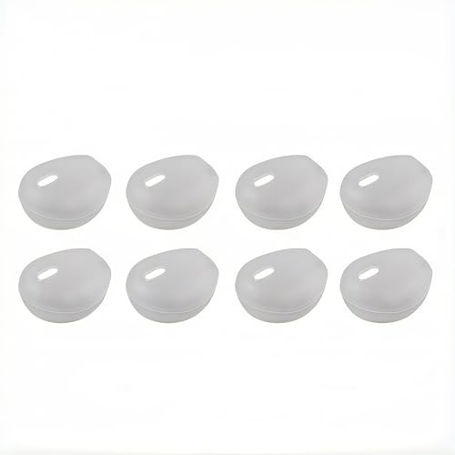 Ear Gel for iPhone EarPods, Anti-Slip Silicone Soft Replacement Sport Earbud Tips, 4 Pairs Ear Buds Covers Compatible with iPhone 7/6s/6 Plus/5s/5c/SE, Protective Ear Cover Tips for Wired Earphones