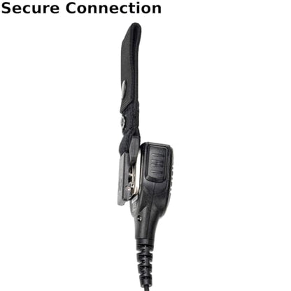 Radio Mic Holder Snap Slot, Epaulet Shoulder Mic Clips for Law Enforcement | Traditional Black Epaulet Microphone Carrier for First Responder Uniforms, Tactical Mic Clip
