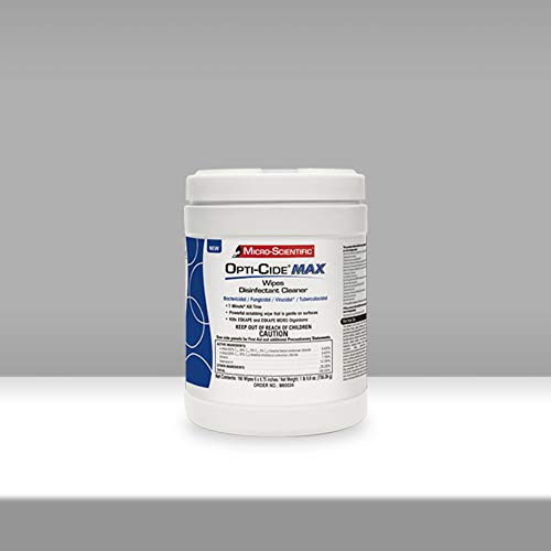 Micro-Scientific - M60034 Wipes Disinfectant Cleaner 160 Wipes Professional Disposables Surface Disinfectant Cleaning Wipes Opti Cide Max