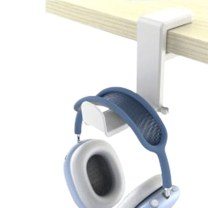 White Multi-Functional 360° Rotatable E-Sports Bluetooth Over-Ear Headphone Clamp-on Desk Hanger – Punch-Free Table Clip Hook for Thoughtful Under-Desk Storage - color: White