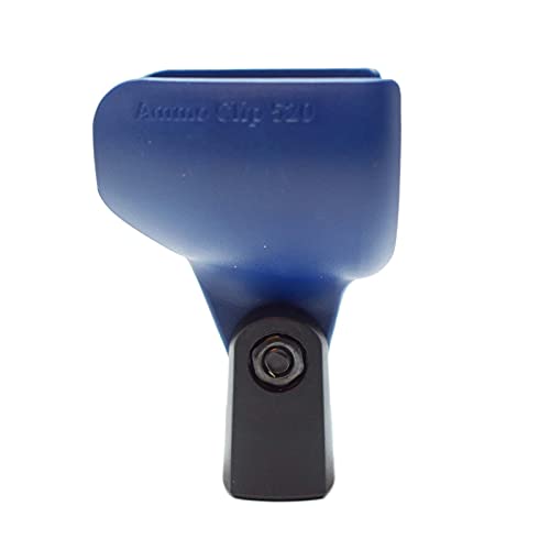 Ammo Clip 520 Bullet Mic Holder Compatible With Shure 520DX Green Bullet, Superlux D112/C and Other Similar Harmonica Microphones (Midnight Blue) - color: Midnight Blue