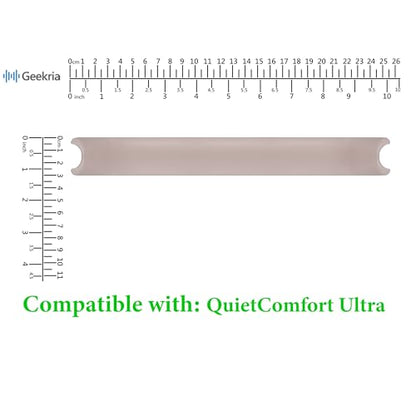 Geekria Protein Leather Headband Pad Compatible with Bose QuietComfort Ultra Headphones, Replacement Band Repair Part (Sandstone) - color: Sandstone