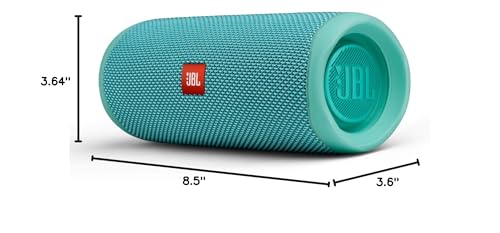 JBL FLIP 5, Waterproof Portable Bluetooth Speaker, Teal | Sounds better than ever, Bring the party anywhere, Make a splash with IPX7 waterproof design, A rainbow of colours - color: Teal