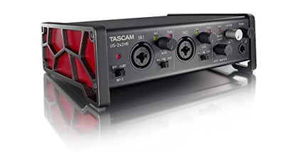 Tascam US-2x2HR 2 Mic 2IN/2OUT High Resolution Versatile USB Audio Interface for Recording, Streaming, Podcasting, Songwriting | Interface for Recording, Streaming, Podcasting, Songwriting
