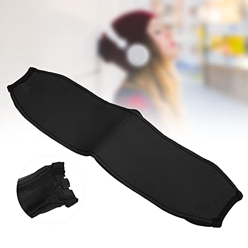Comfortable Headset Headband Cover Pad for HD50 Headphones Zippered Easy Install Durable PU Leather 1 Pack (Black) - color: Black