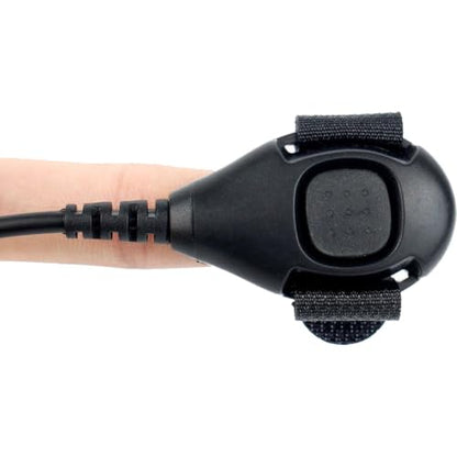 Retevis Behind Head Walkie Talkie Headset, for RT22/RT68/RT21/H777/RT68H | with Boom Mic, Compatible with Pxton, Baofeng, Kenwood Walkie Talkie, Two Way Radio Headset with Finger PTT(1 Pack)