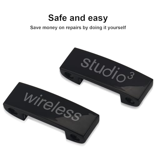 Studio 3 Hinge Headband Connector Replacement Metal Repair Parts Compatible with Beats Studio 3.0 Wireless Over-Ear Headphones Repair Kit (Black) - color: Black