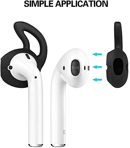5 Pairs Silicone Ear Tips Earpods Covers Hook for AirPods 1&2 White - color: White