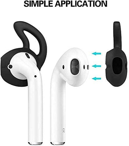 5 Pairs Silicone Ear Tips Earpods Covers Hook for AirPods 1&2 White - color: White