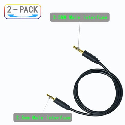 Replace Audio Cable, Extension Cable 3.5mm to 2.5mm Suitable for Bose QuietComfort QC45 QC35II QC35 QC25 NC 700 Soundlink Soundtrue Earphones Black