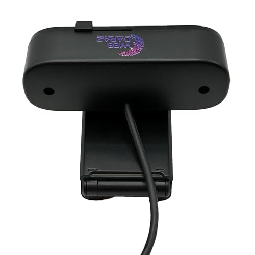 FHD 4K Webcam with AutoFocus, USB Desktop Camera, Black Webcam, Built-in Microphone for Video Conferencing, Online Meetings, Universal Tripod-Ready Clip fits laptops and LCD Monitors.