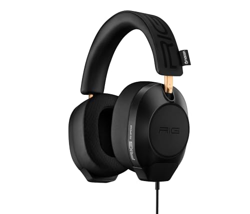 RIG R5 Spear MAX HD Wired PC Gaming Headset | 40mm GrapheneQ™ 드라이버, USB-C 오디오 DAC, 돌비 애트모스 3D 오디오, 탈착식 노이즈 캔슬링 마이크, 메모리 폼 - 3.5mm 및 USB-C - color: 블랙.