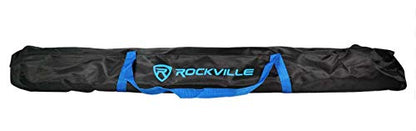 Rockville Pair RVSS2 White Tripod DJ PA Speaker Stands, 132 lbs Capacity, Adjustable Height 47-79 in, Carrying Case Included, for DJs Churches Clubs | Carry Case Included, 132 Lb Capacity, Adjustable 47"-79", Steel Construction, Also Works as Lighting Sta