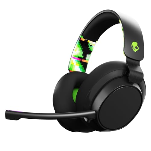 Skullcandy SLYR Multi-Platform Over-Ear Wired Gaming Headset, Works with Xbox PlayStation and PC - Green - color: Green Digi-Hype, style: SLYR