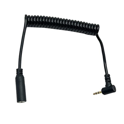 Seadream Coiled 2.5mm Audio Cable 2Pack Coiled 2.5mm Right Angled Male to Female Camera Remote,Headphone,Harmony Hub IR Blaster & IR Emitter Jack Gold Plated Cable - style: 2Pack Coiled M to F