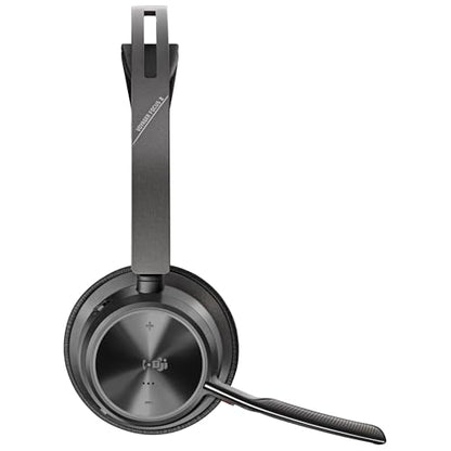 Poly - Voyager Focus 2 UC USB-A Headset (Plantronics) - Bluetooth Dual-Ear (Stereo) Headset with Boom Mic - USB-A PC/Mac Compatible - Active Noise Canceling - Works with Teams (Certified), Zoom & more - style: Headset, Teams Version
