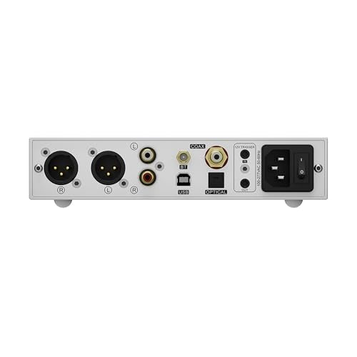 TOPPING DX5 II Hi-Res DAC & Headphone Amp Combo – Dual ES9039Q2M, X-Hybrid Amp, 10-Band PEQ, LDAC Bluetooth 5.1, 4.4mm Balanced & 6.35mm Headphone Output, Preamp Mode, 12V Trigger (Silver) - color: Silver