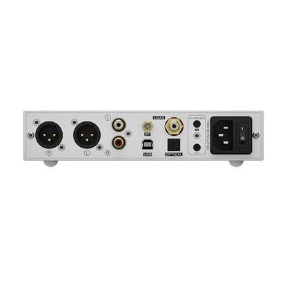 TOPPING DX5 II Hi-Res DAC & Headphone Amp Combo – Dual ES9039Q2M, X-Hybrid Amp, 10-Band PEQ, LDAC Bluetooth 5.1, 4.4mm Balanced & 6.35mm Headphone Output, Preamp Mode, 12V Trigger (Silver) - color: Silver