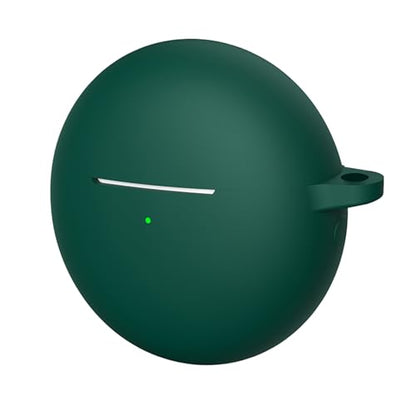 Durability Silicone Protective Cover for Wireless Earbuds with AntiScratch Design with Carrying Hook - color: green
