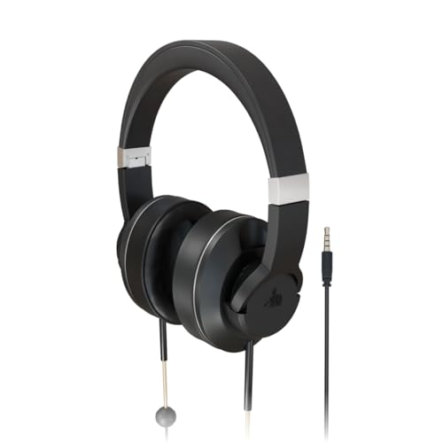 DefenderShield EMF Protection Air Tube Over-Ear Headphones – 3.5mm Jack | Built-In Mic & Full-Range Stereo Sound – Foldable Headphones with Mic & Travel Case - style: 3.5mm