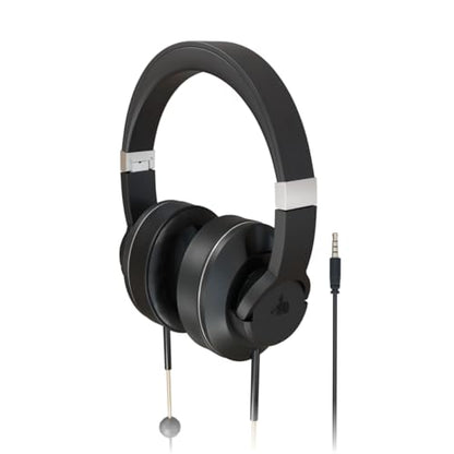 DefenderShield EMF Protection Air Tube Over-Ear Headphones – 3.5mm Jack | Built-In Mic & Full-Range Stereo Sound – Foldable Headphones with Mic & Travel Case - style: 3.5mm