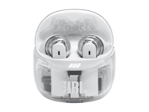 JBL Tune Flex 2 - True Wireless Noise Cancelling Earbuds Spatial Sound and Smart Ambient Technology, 6 mics for Perfect Calls, up to 48Hrs of Playback, IP54 Dust & Water Resistant (Ghost White)