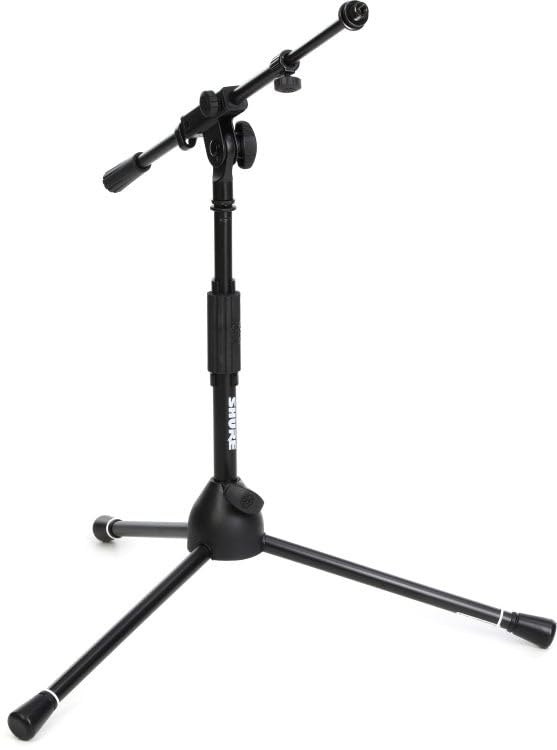 Shure by Gator Low-Profile Tripod Mic Stand with Adjustable Height and Telescoping Boom; (SH-TRIPODSTANDLP) - style: Low Profile + Boom