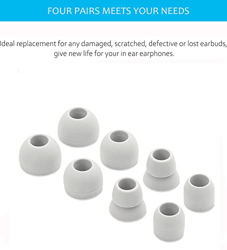 Replacement Silicone Eartips Earbuds Eargels Compatible with Beats by dr dre Powerbeats 3 Wireless Stereo Earphones (Grey) - color: Grey