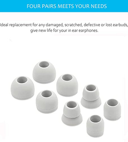 Replacement Silicone Eartips Earbuds Eargels Compatible with Beats by dr dre Powerbeats 3 Wireless Stereo Earphones (Grey) - color: Grey