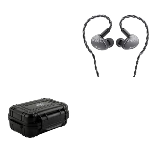 Kiwi Ears Cadenza II in Ear Monitor, 10mm Titanium Dynamic Driver IEM Earphone + Kiwi Ears SONICAP Waterproof IEM Hard Case