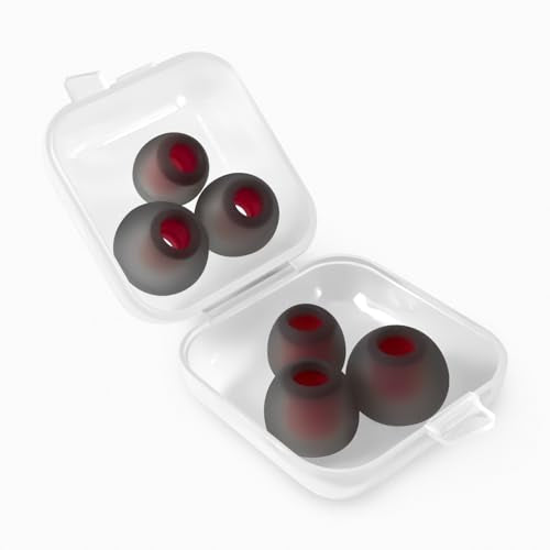 Geiomoo Silicone Eartips for JLab Go Sport+ Ear Tips, Eartips for JLab Go Air Sport Ear Tips, Replacement Earbuds Earpads (Gray,L/M/S)