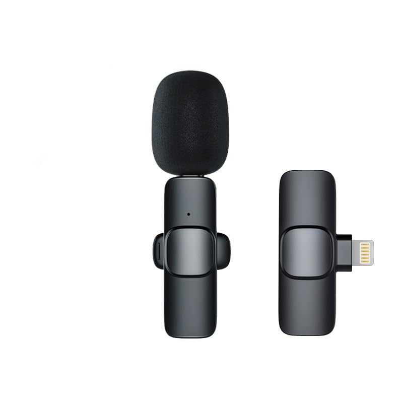 AMOOX Professional Wireless Lavalier Microphone for iPhone, Camera, Android, iPad, mini Microphone, Ultra-Low Delay, Microphone for YouTube,Interview,Video Recording/Vlog/TikTok - style: One Piece Lighting Port